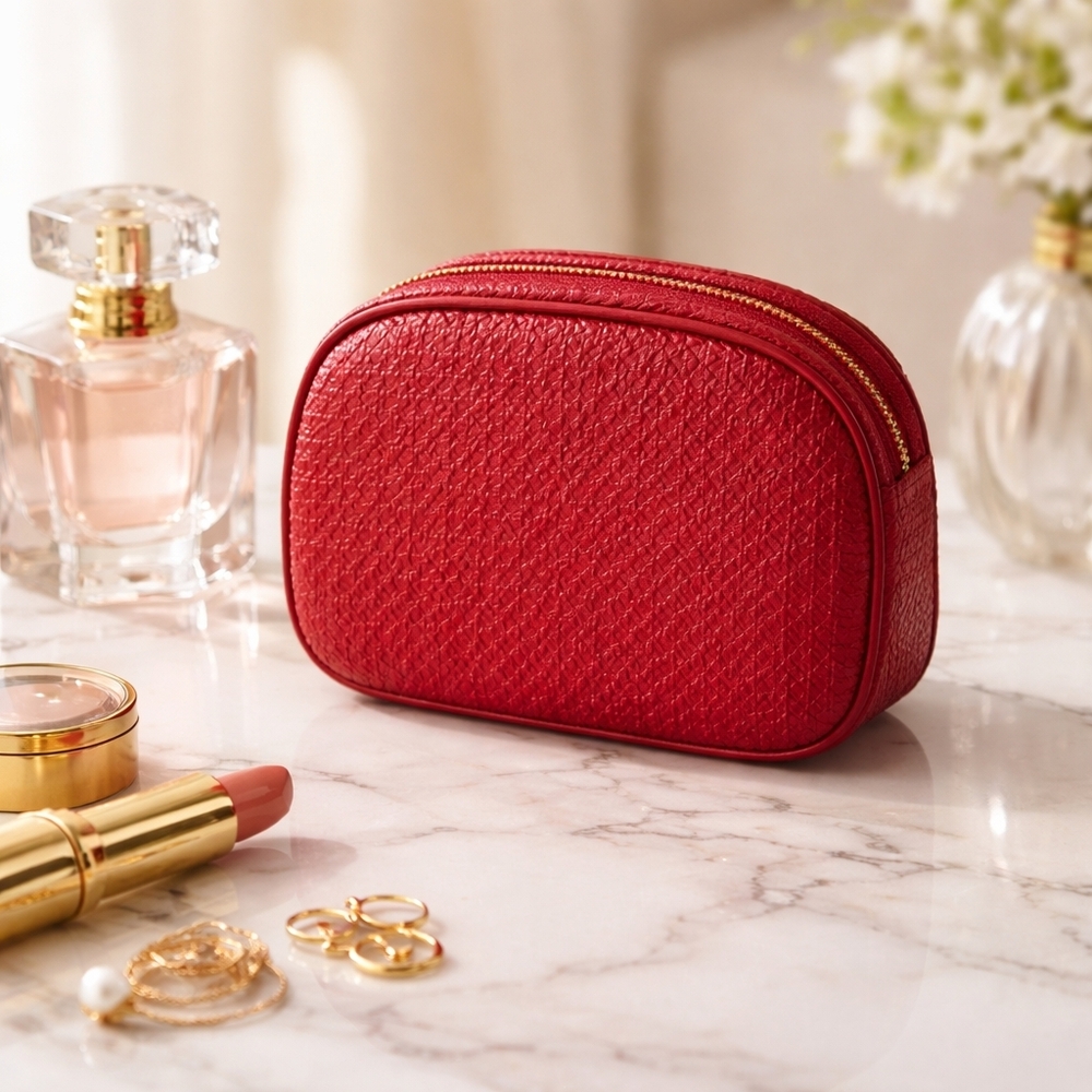Tory Burch Red Cosmetic Bag